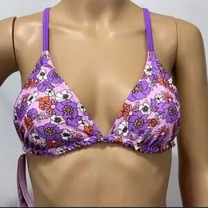 Wild Fable Purple Floral Bikini Top XS